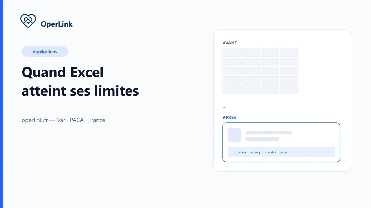 Passer d'un tableur Excel encombré à une application métier claire
