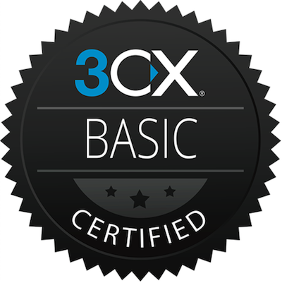 Badge 3CX Basic Certified Engineer V20 obtenu par Steven Nutchey